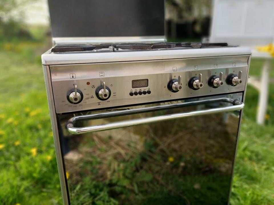 Газова плита Smeg духовка електро