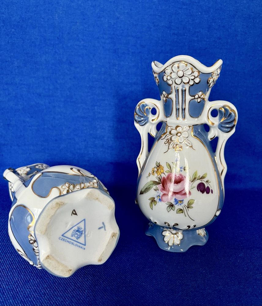 Винтаж Bohemia Чашки Вазочка Сахарница KHALA ГДР Ваза Royal Dux Чехия.