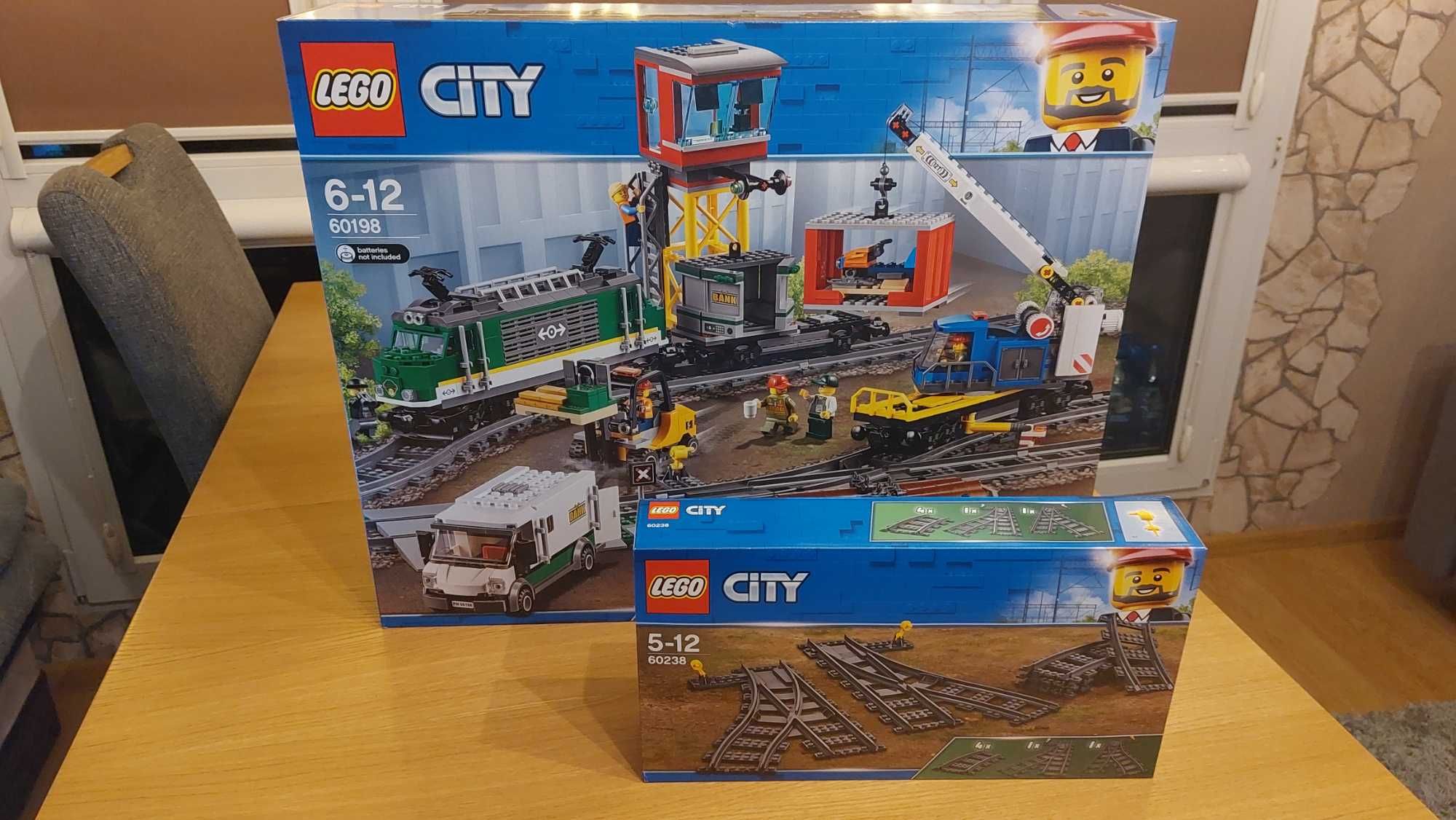LEGO CITY  60198+60238 pociąg towarowy + zwrotnice NOWY