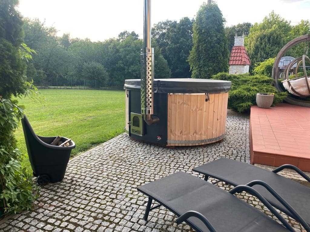 Jacuzzi ogrodowe Balia z włókna szklanego z piecem zintegrowanym 2,0m