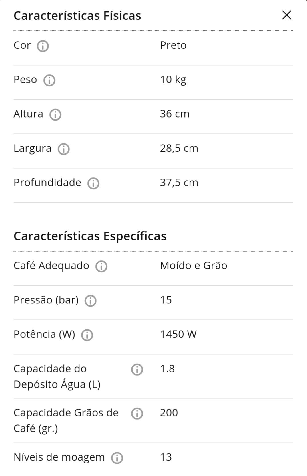 Máquina Delonghi Magnífica