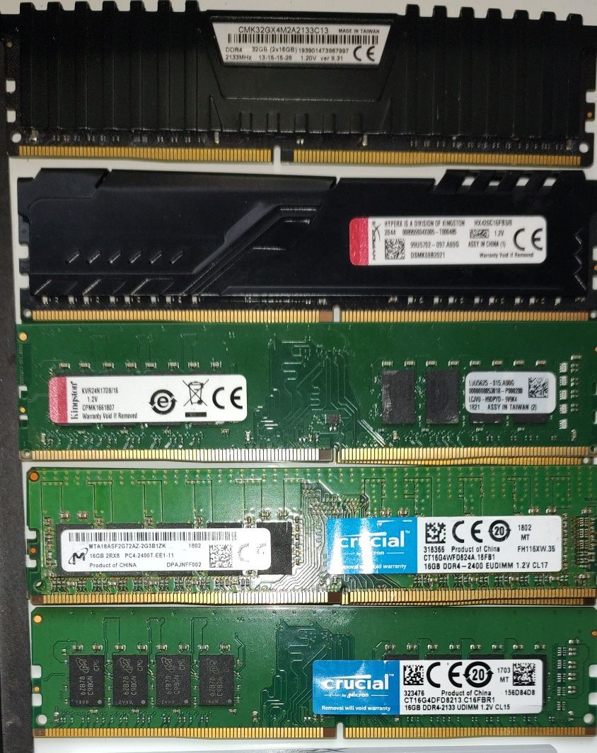 Оперативна пам'ять DIMM/SODIMM DDR4 4/8/16Гб 2133/2400/2666/3200MHz