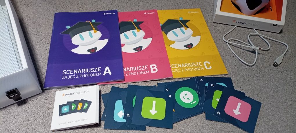 Robot edukacyjny Photon Edu mata scenariusze fiszki