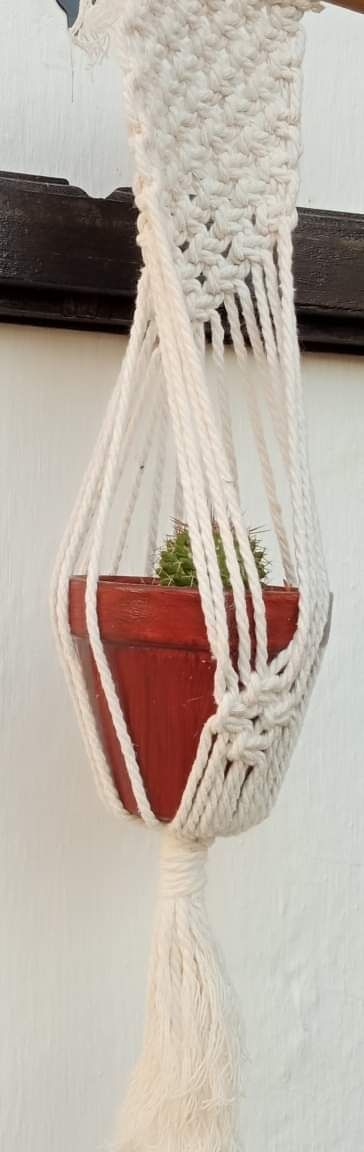 Suporte vasos macrame