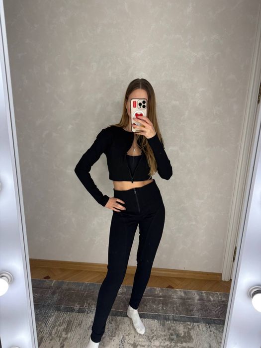 Стильний чорний костюм українського бренду Miss Diamond жіночий XS/S