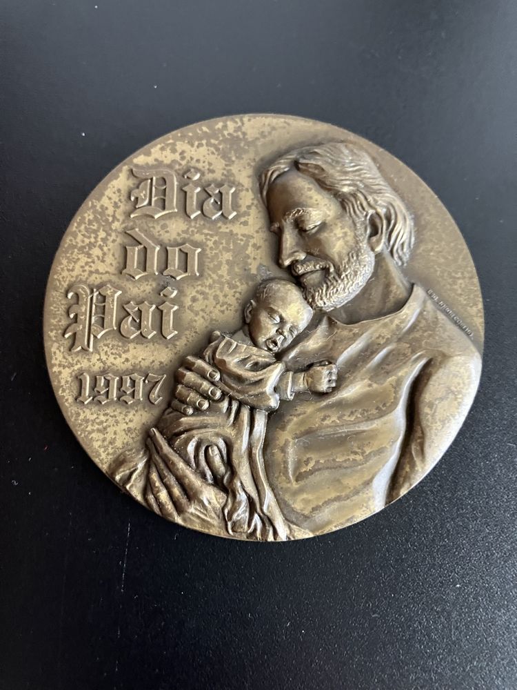 Medalhão bronze comemorativo Dia do Pai 1997