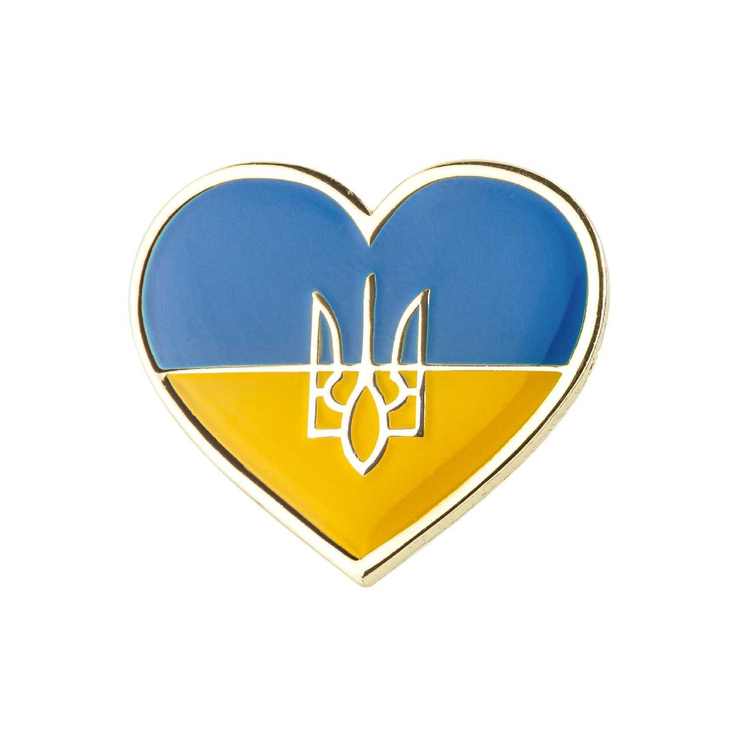 Патріотичний значок (пін, брошка): мапа України, Герб, Прапор на вибір