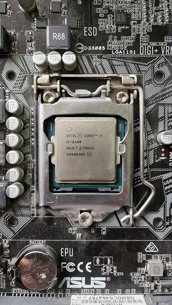 Asus H110M-K + intel i5-6400 + GOODRAM IRDM X 8GB DDR4 3000MHz