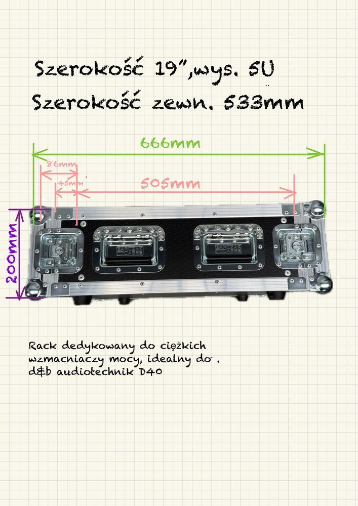 Rack 19”4U na wzmaciacze mocy