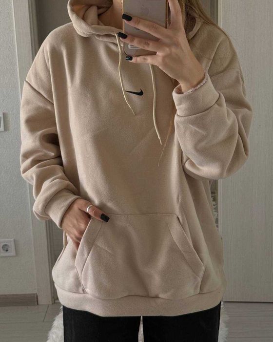 Женская худи Nike на флисе Кофта с капюшоном 42-46 S-M Универсал Зимня