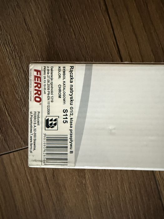 FERRO MODERNO Rączka prysznicowa 1-funkcyjna chrom S115