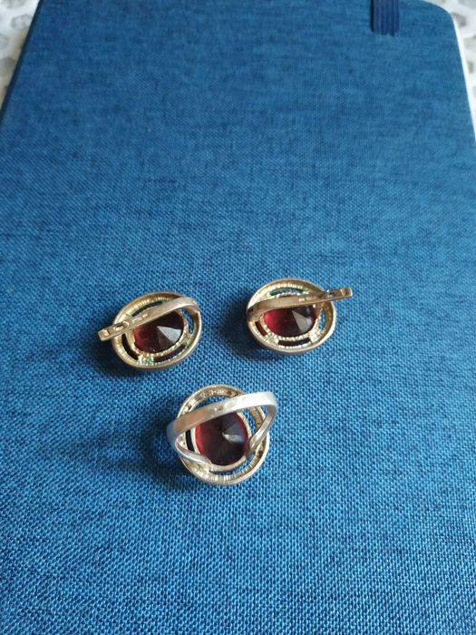 Серьги серебро позолота