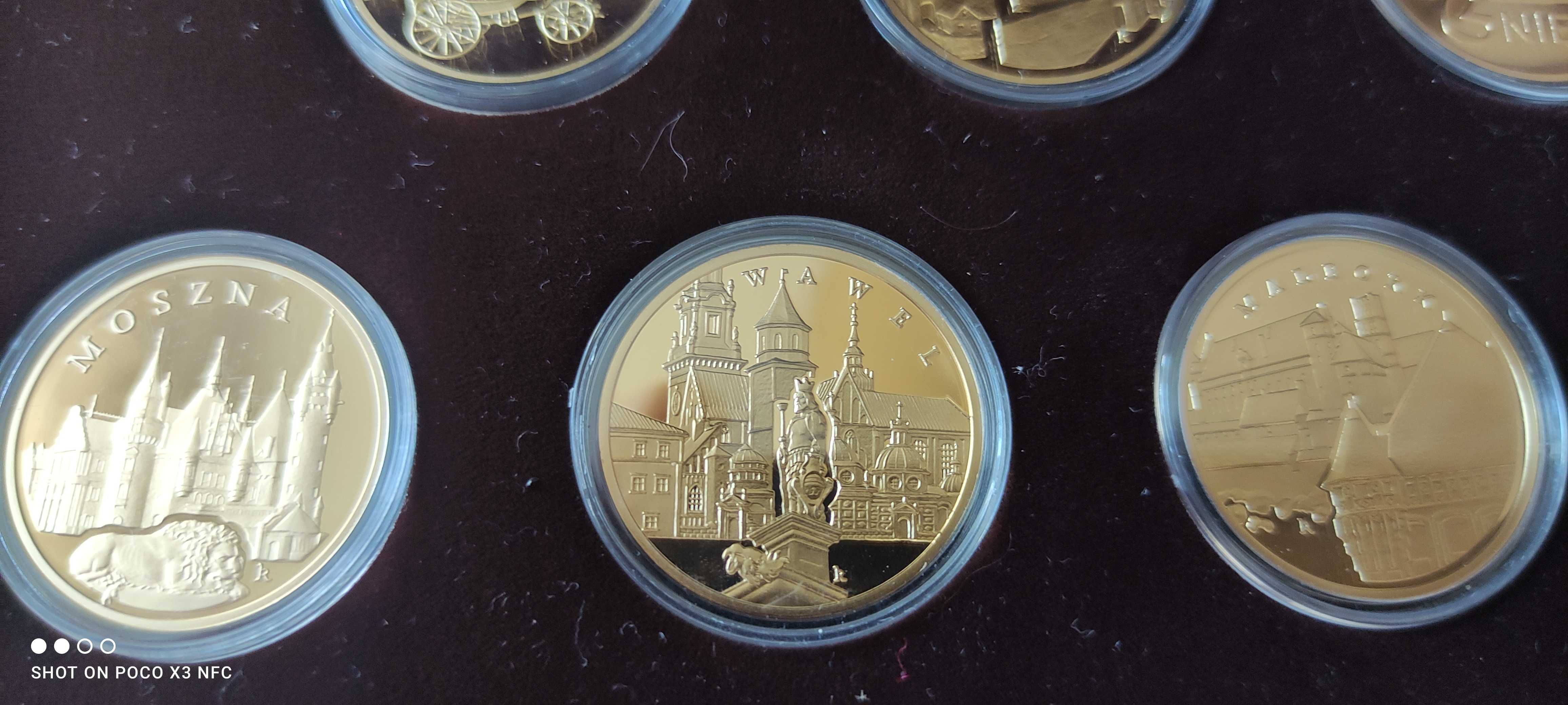 Zestaw numizmatów Zamki i Pałace kolekcjonerskie srebro Ag mennicze