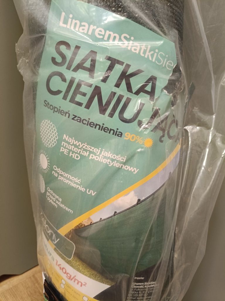 Siatka cieniująca na płot ogrodzenie 1.5 x 50 metrów zielona 90%
