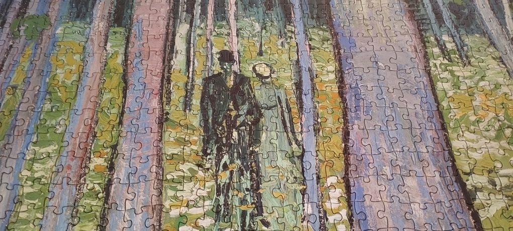 Puzzle Van Gogh: "Vegetação rasteira com duas figuras"