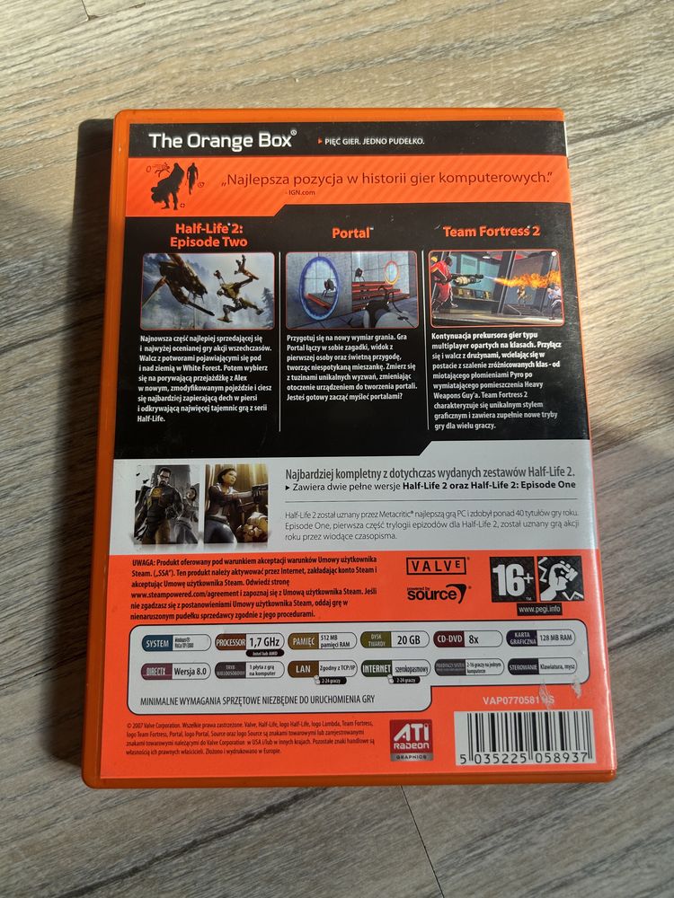 Gra Half Life 2 The orange box unikat