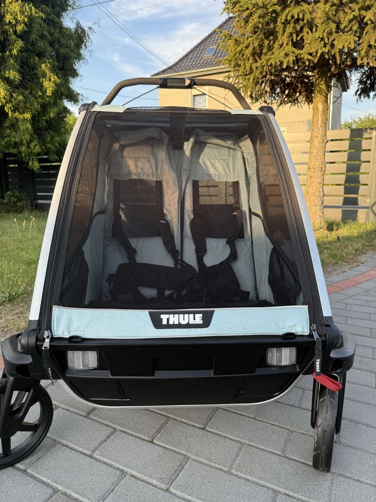 Thule Chariot Alaska 2 osobowy z hamulcem recznym+zestaw do joggingu