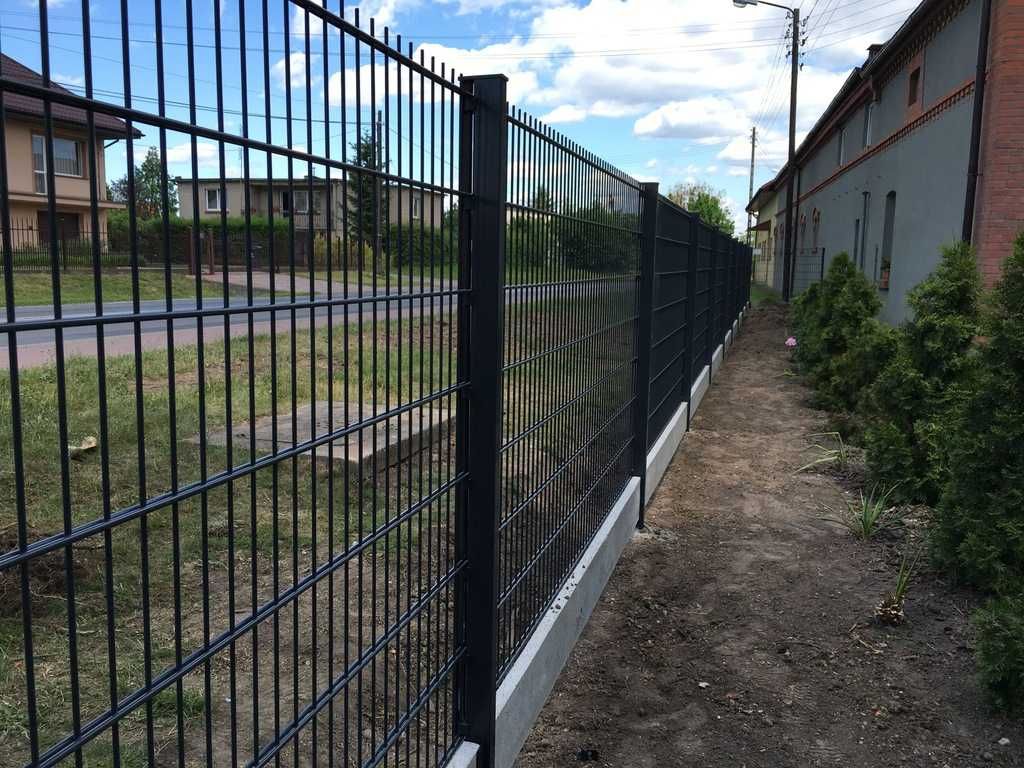 Ogrodzenie panelowe 2D 123 cm (6,5,6) 1, panel Wiśniowski
