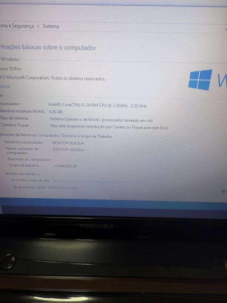Portatil Toshiba