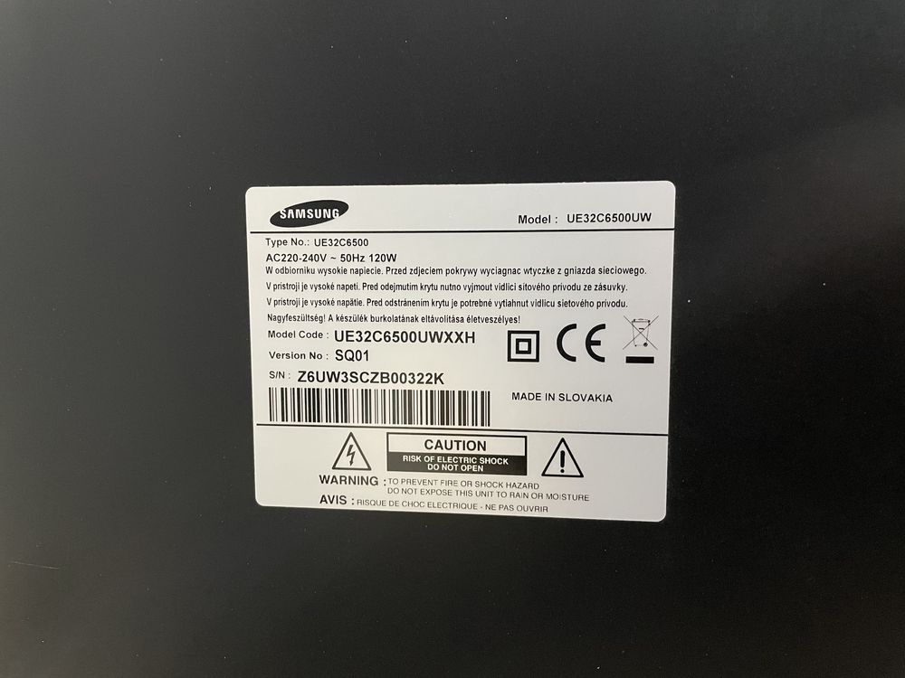 Samsung 32” UE32C6500UW
