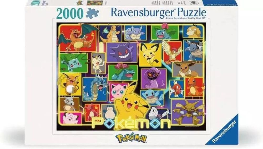 Puzzle 2000 Pokemon pudełko,433x301 mm