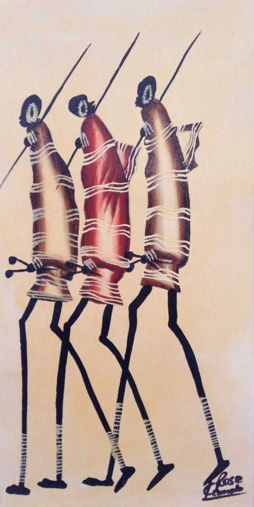 Melhor Arte Africana - Pintura Original - Acrílico - Artista do Quênia