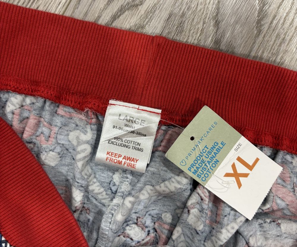 Primark L XL Хлопковые Мужские пижамные штаны пижама l xl супермен