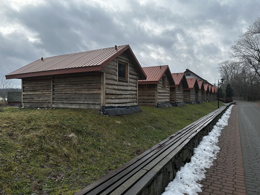 Dom domek letniskowy z bala. Sauna bania altanka beczka duńska kemping