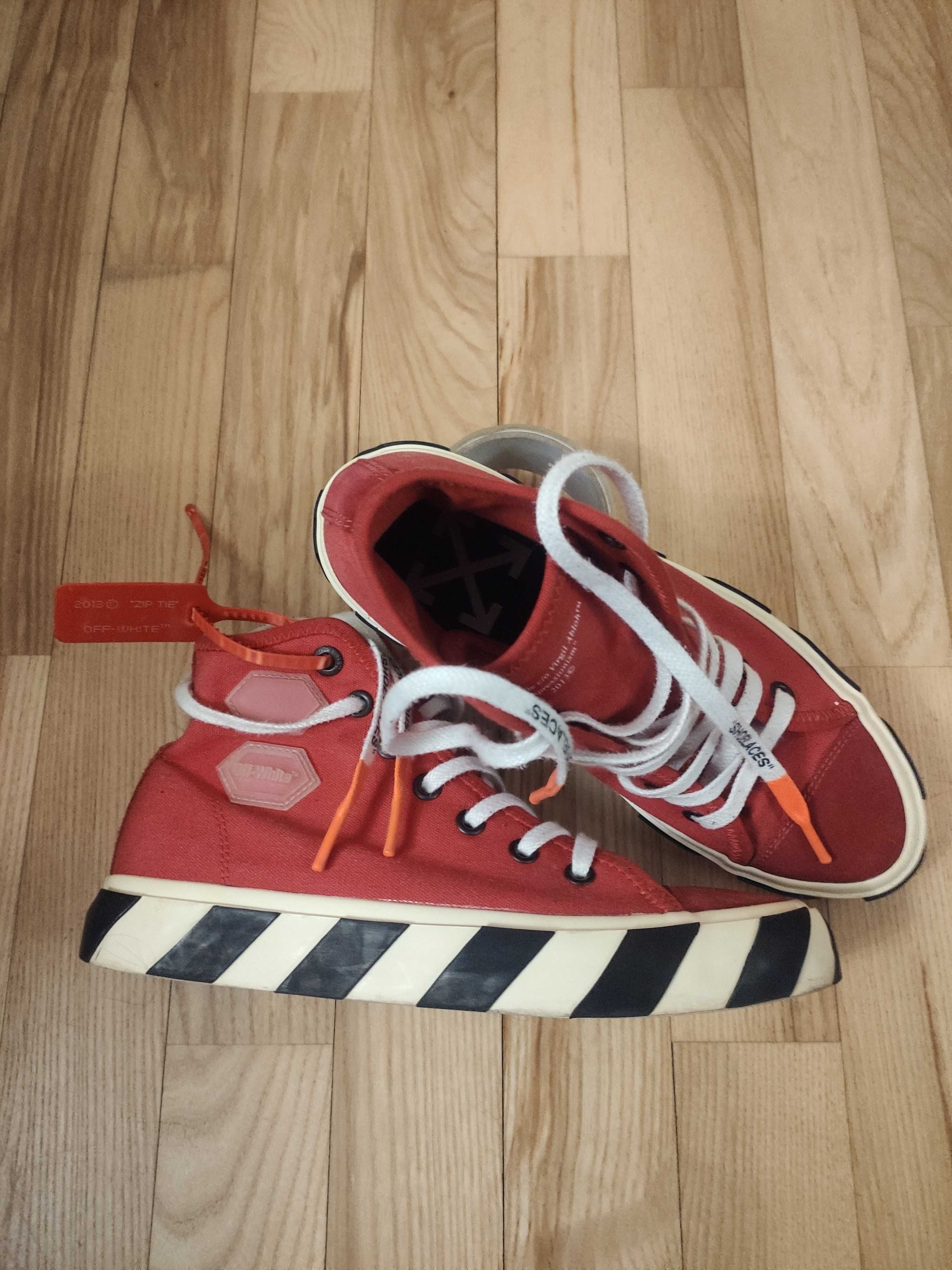 Кеди Off-white червоні, Red Vulcanized