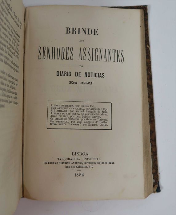 Brinde aos Senhores Assinantes do Diário de Noticias em 1983,84,85