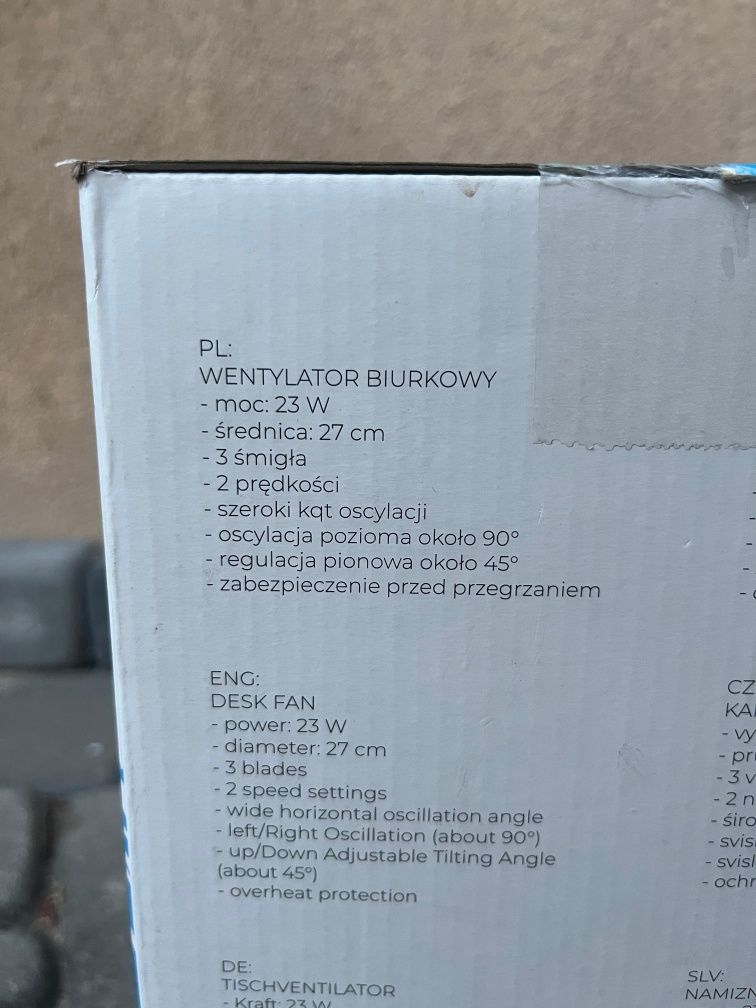 Wentylator biurkowy Ravanson WT1023