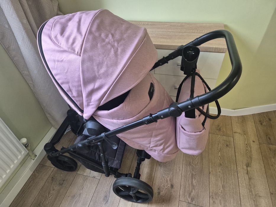 Візочок Adamex Zico 2в1 Рожевий 
Коляска універсальна 2в1