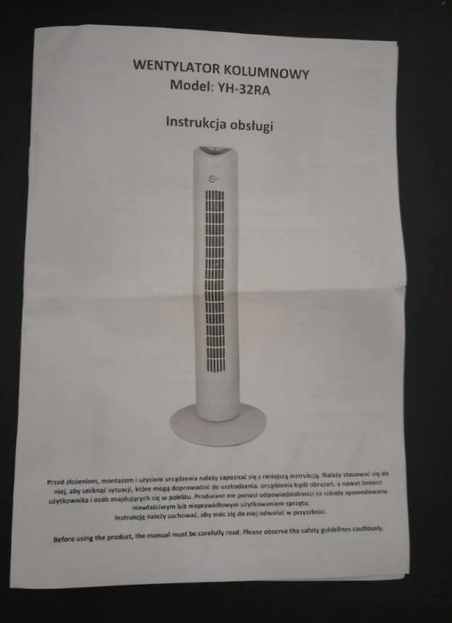 Wentylator kolumnowy Carruzzo + pilot