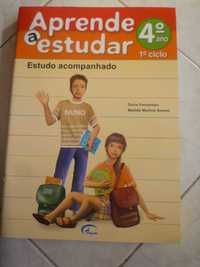 Livro de estudo  -Aprende a Estudar - 4º Ano Novo