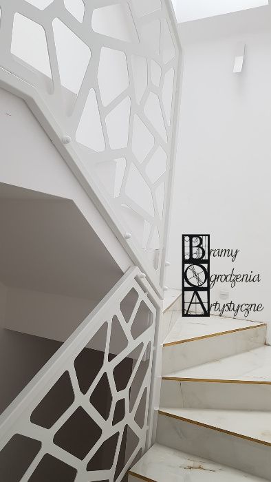 Balustrada wycinana , ażurowa, laserowa z blachy -nowoczesna design