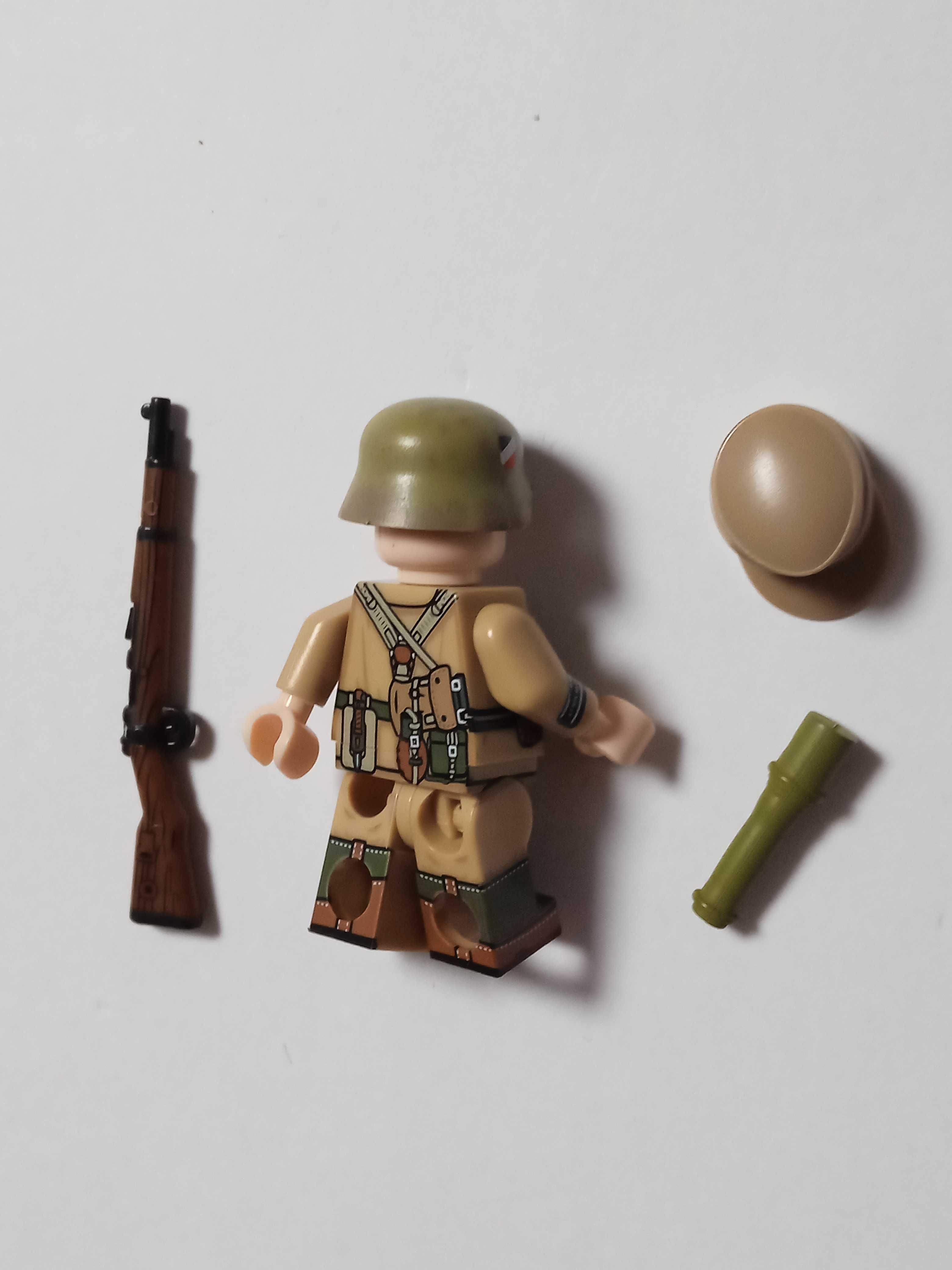Figurka żołnierza niemieckiego z br. 4 krotny nadruk WW2 komp. z Lego