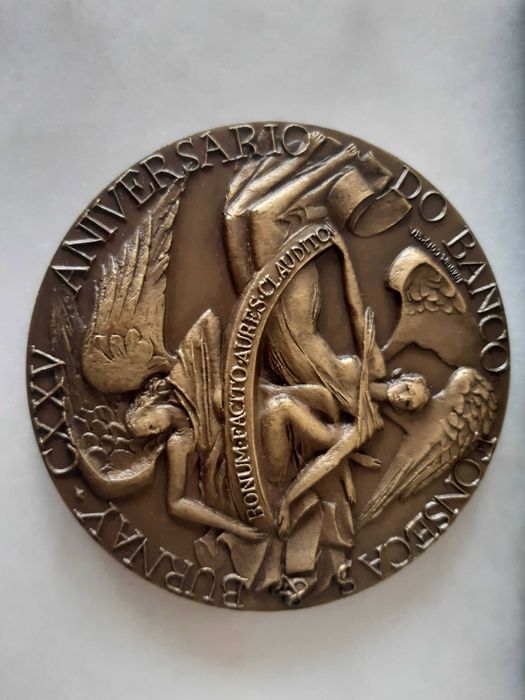 Medalha bronze Comemorativa dos 125 anos do Banco Fonsecas & Burnay
