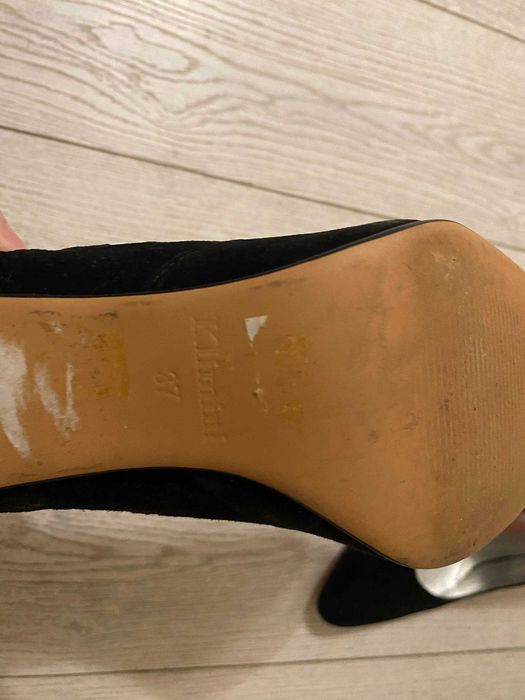 Черные туфли острый нос 37 размер klimini