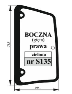 Szyba boczna przykręcana lewa/prawa pasuje do SAME/LAMBORGHINI/DEUTZ