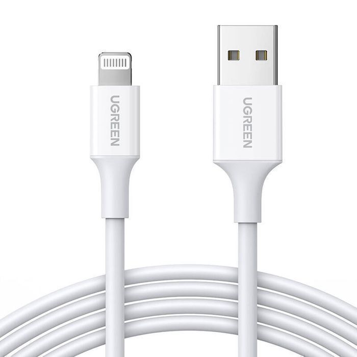 Niklowany Kabel Lightning Ugreen Mfi 1M Us155(Biały)