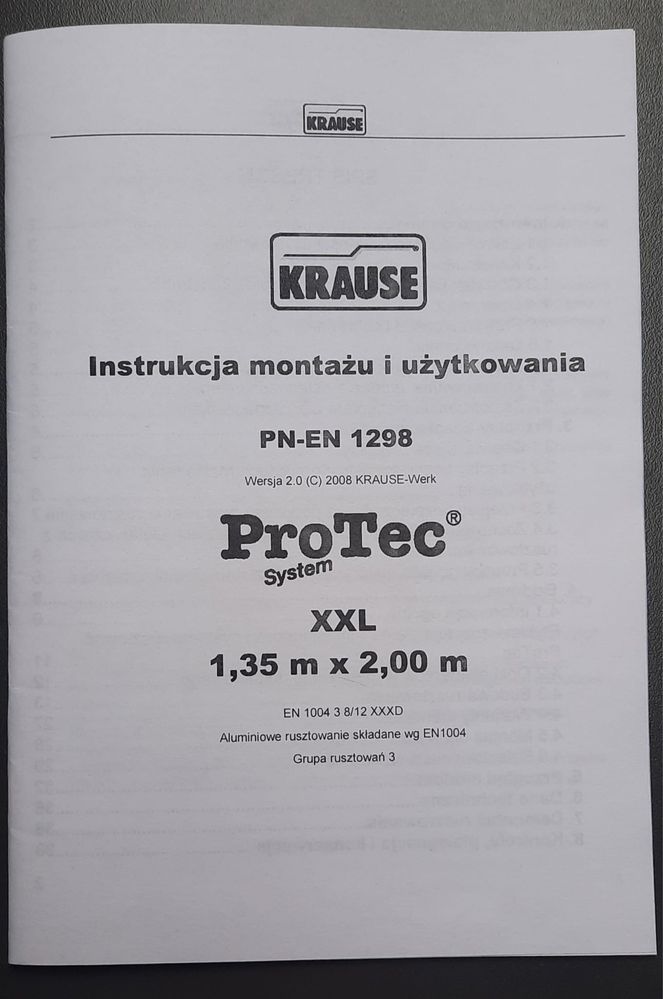 Rusztowanie Krause Protec XXL 1,35m x 2m