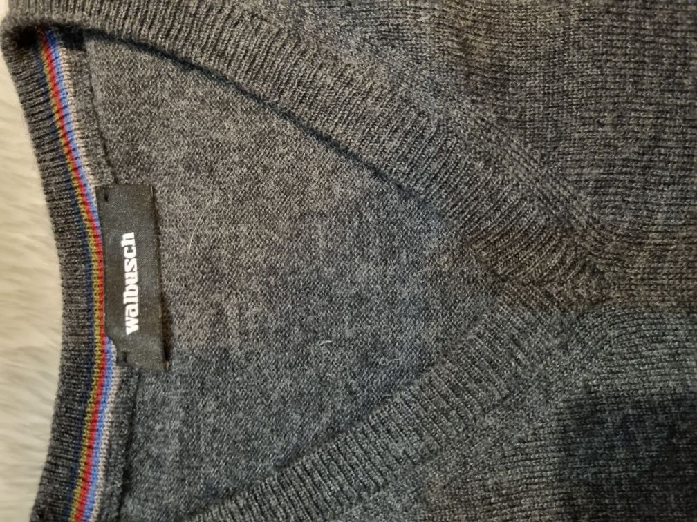 Swetr wełniany merino żywa wełna M/L
