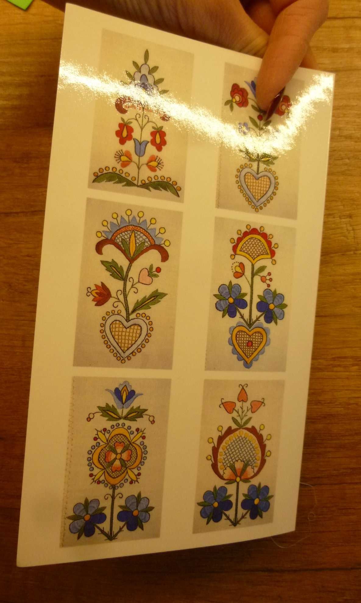 kartka, karnet, haft kaszubski