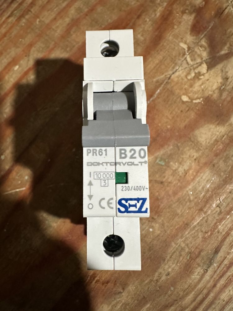Wyłącznik nadprądowy SEZ PR61 B20A 1P 10kA