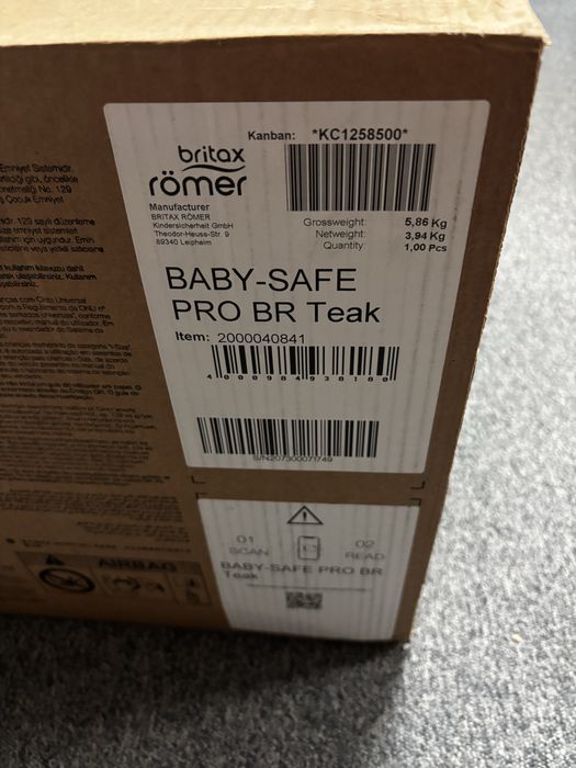 NOWY Britax baby-safe pro teak + baza