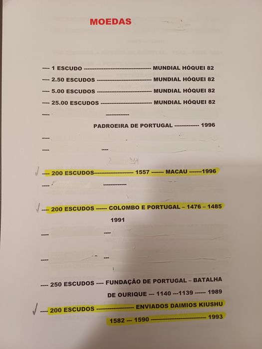 Moedas de 200,00 escudos em prata