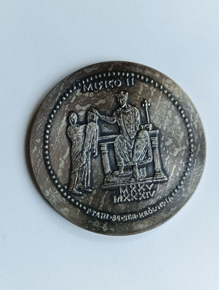 Moneta medalion ptain warszawa Mieszko I