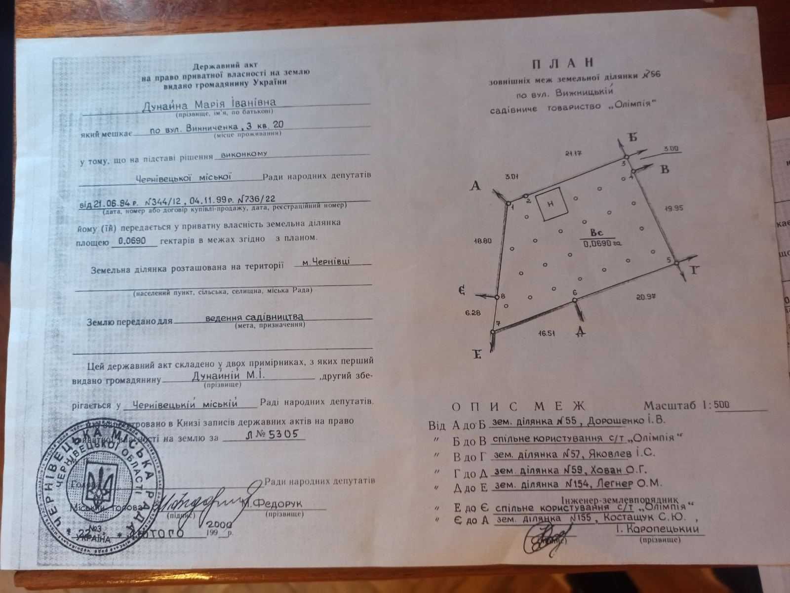 Дачна  ділянка,  Вижницька