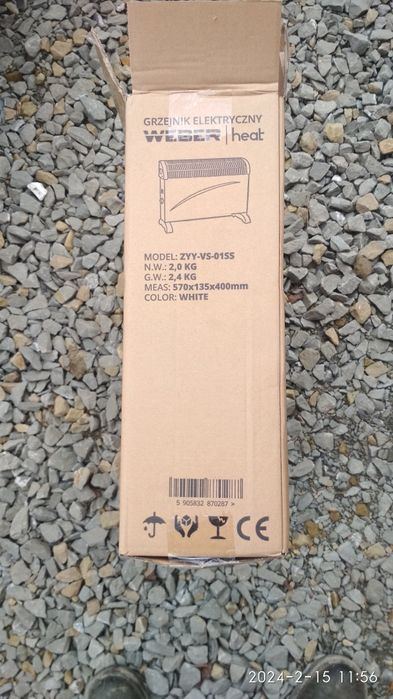 Grzejnik elektryczny konwektor 230v 750W 1250W 2000W