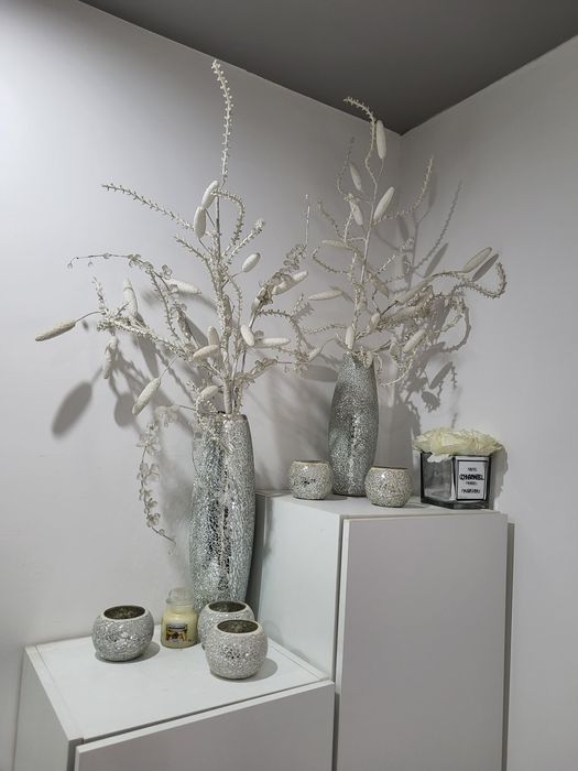 Glamour zestaw srebrny Home&You motylek lustrzane wazon chanel obraz